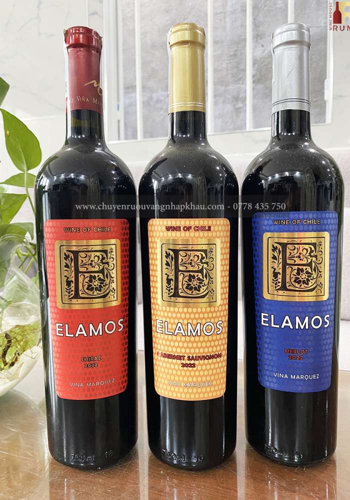 Hộp quà tặng tết rượu vang Chile Elamos