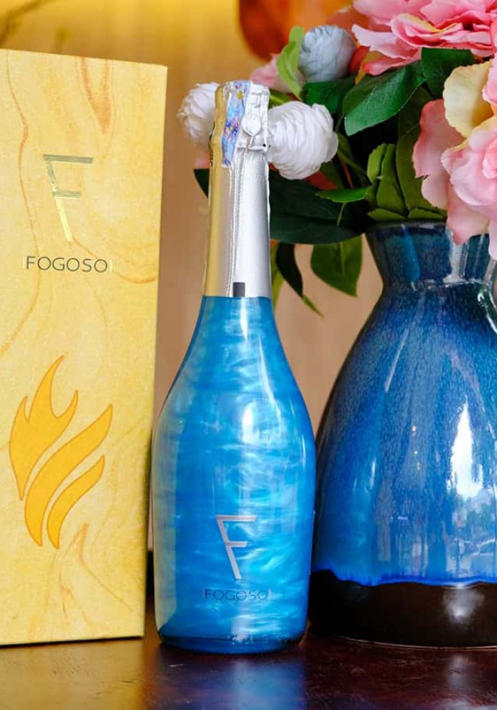 Rượu vang nổ Sparkling Fogoso Azul xanh blue 750ml