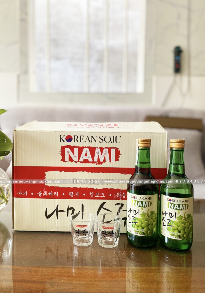 Rượu Soju Hàn Quốc Nami hương vị nho 360ml