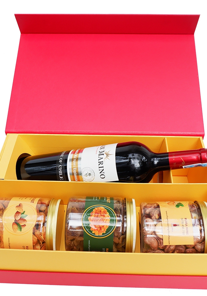 Hộp quà tặng tết rượu vang Chile San Marino