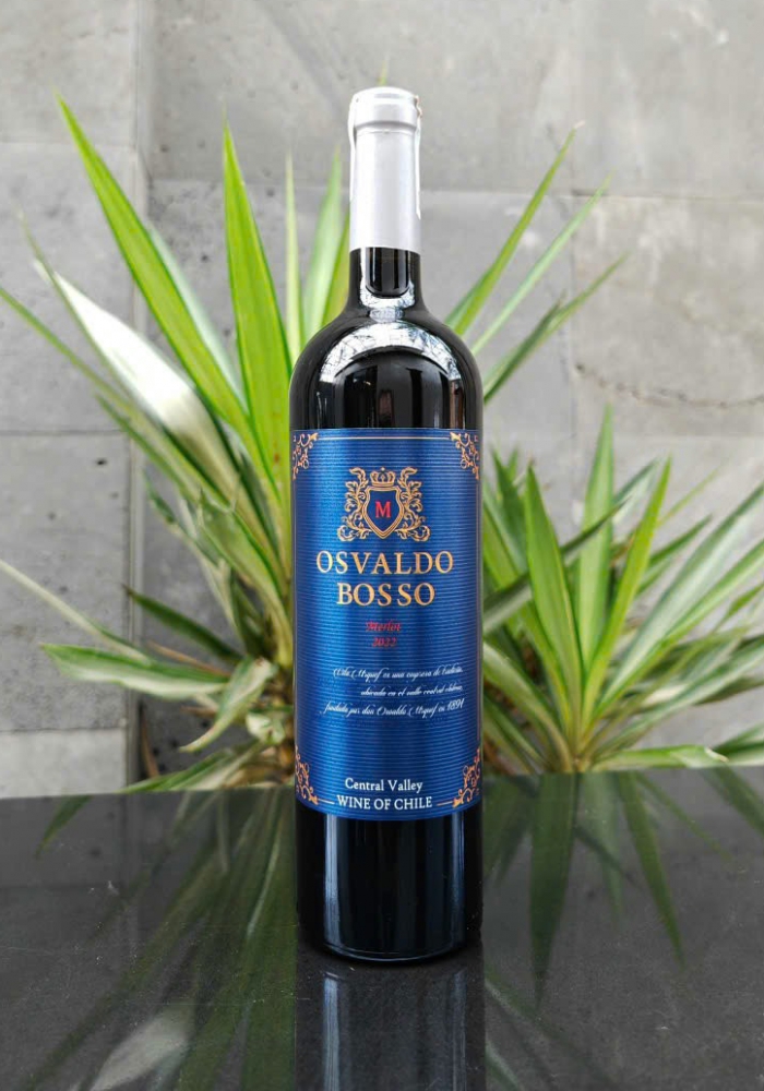 Rượu vang Chile Osvaldo Bosso xanh