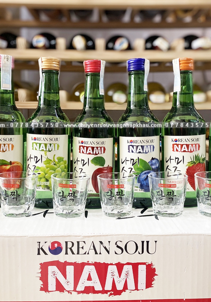 Rượu Soju Hàn Quốc Nami hương vị việt quất 360ml