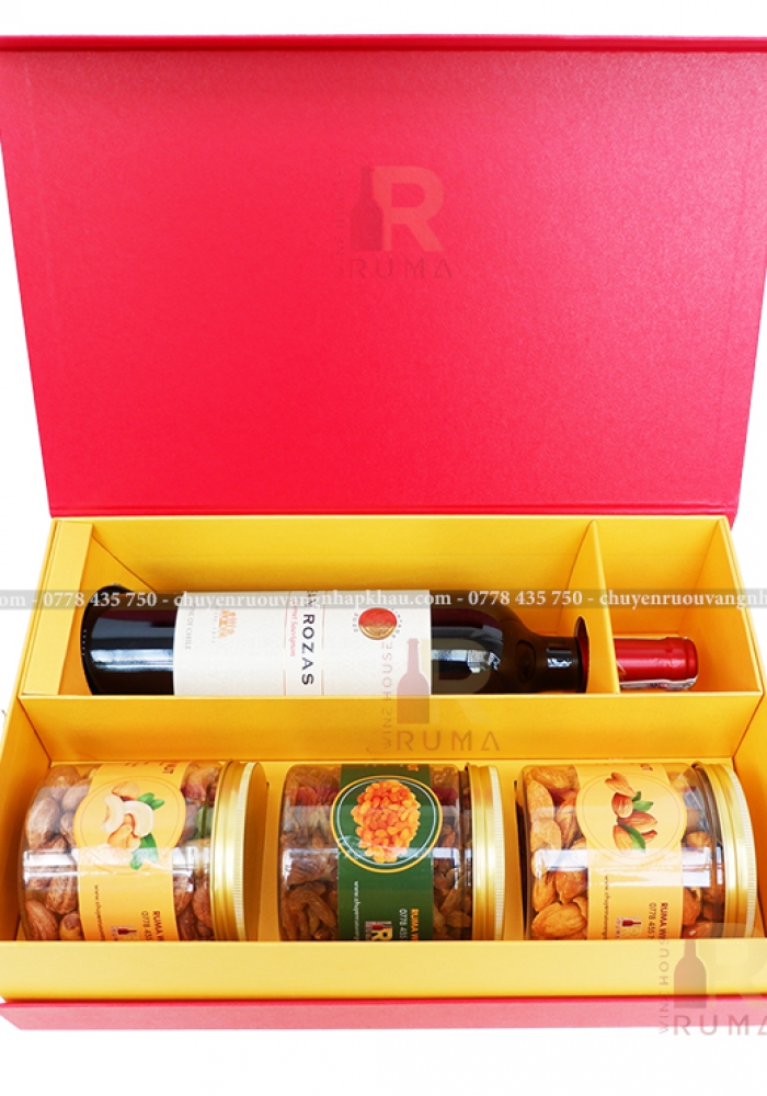 Hộp quà tặng tết rượu vang Chile San Rozas