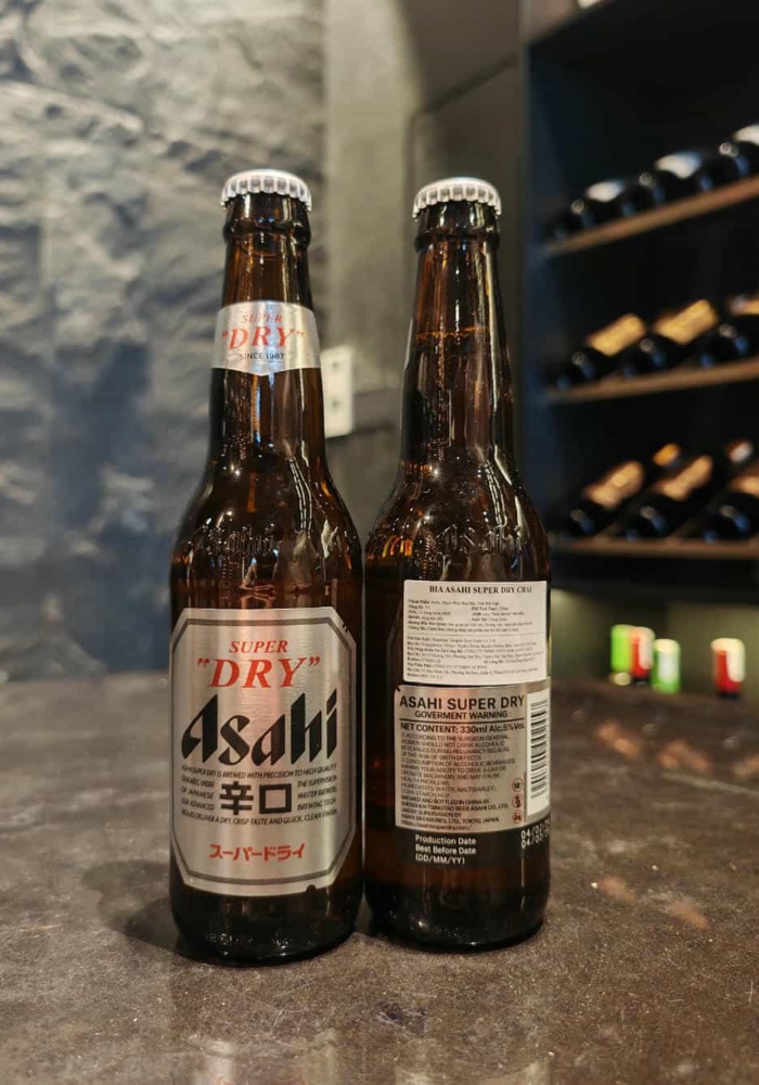 Bia Asahi Nhật Bản 5% - chai 330ml