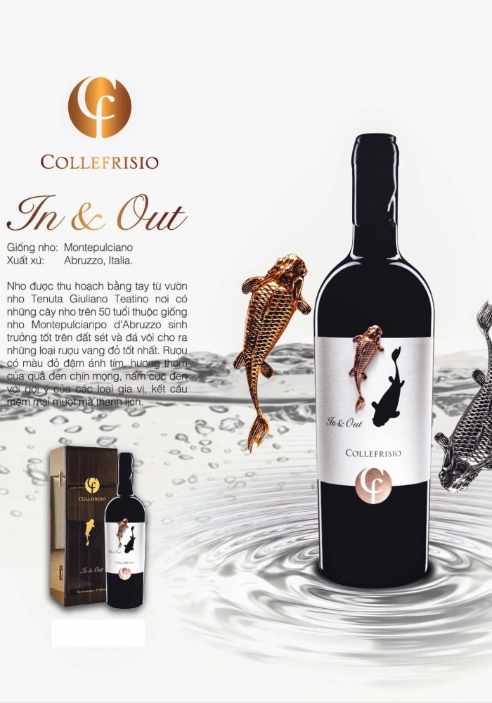 Rượu vang Ý con cá chép In & Out Collefrisio CF cao cấp