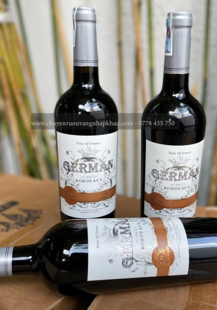 Rượu vang Pháp German UG Bordeaux Merlot (nhãn trắng)