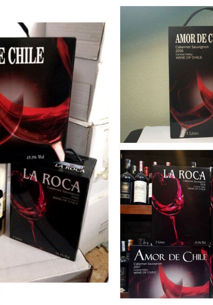 Rượu vang bịch Chile La Roca đỏ 5L