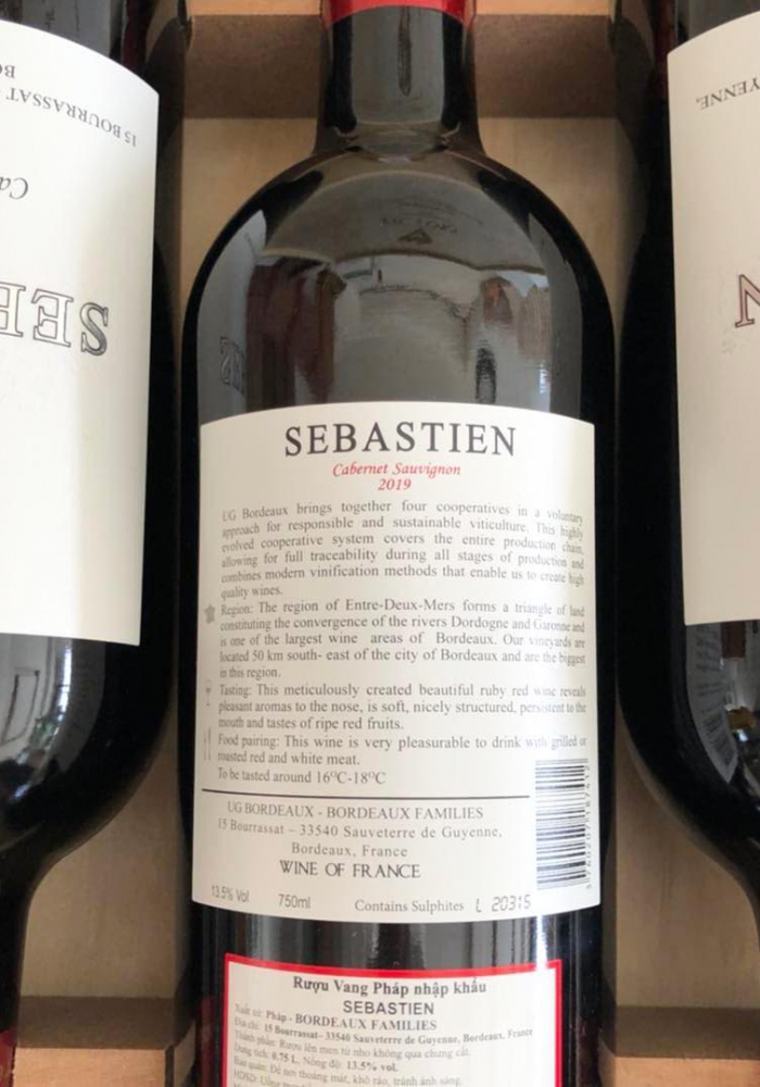 Rượu vang Pháp Sebastien Cabernet Sauvignon