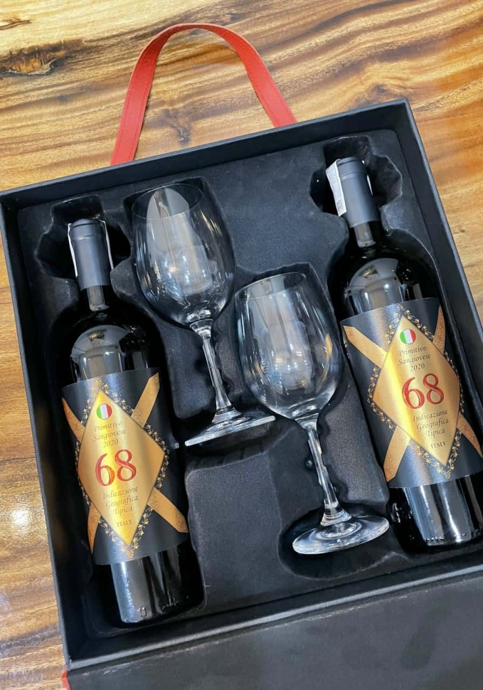 Bộ quà tặng rượu vang tết 68