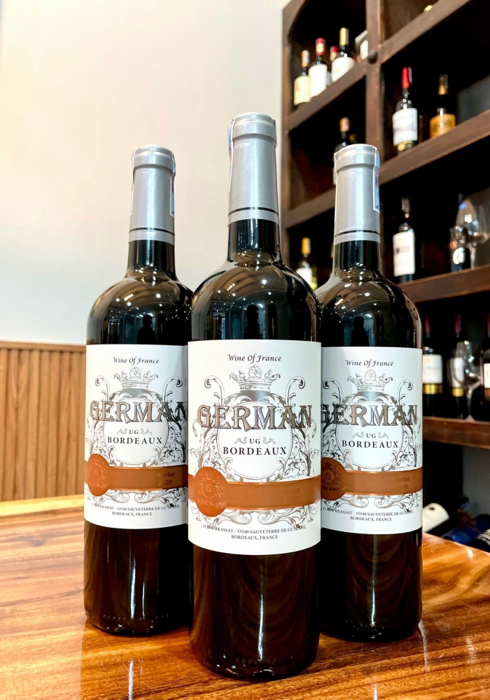 Rượu vang Pháp German UG Bordeaux Merlot (nhãn trắng)
