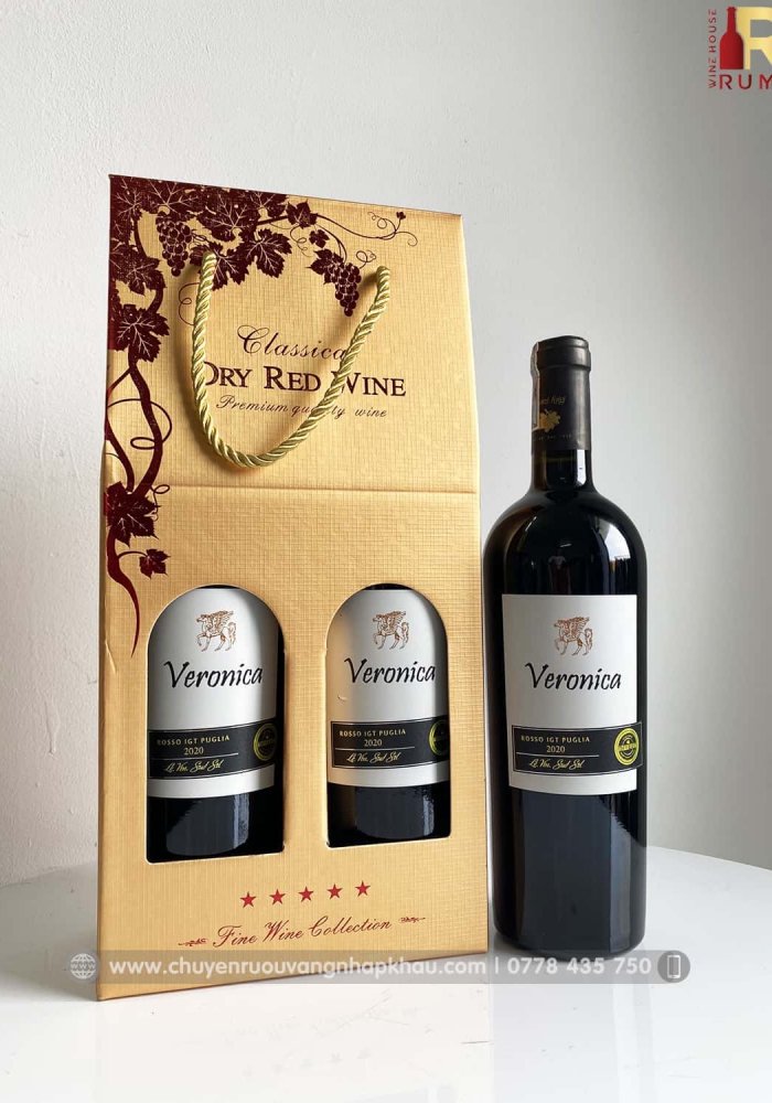Quà tặng rượu vang giá rẻ Veronica Rosso