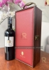 Bộ quà tặng tết hộp gỗ mặt da 1 chai rượu vang Ý 1933 Rosso
