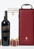 Bộ quà tặng tết hộp gỗ mặt da 1 chai rượu vang Chile La Roca Reserva