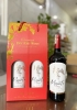 Set quà tặng hộp giấy đỏ 2 chai rượu vang