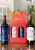 Set quà tặng hộp giấy đỏ 2 chai rượu vang