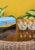 Bộ ly uống whisky mạ vàng họa tiết hoa mai IDeal 230ml