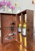 Set quà tặng hộp da 2 chai rượu vang Ý 1933 Topaz kèm bộ phụ kiện