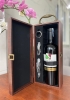Bộ quà tặng tết hộp gỗ mặt da 1 chai vang Ý Mondovino Rosso
