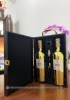 Set quà tặng tết hộp sơn mài 2 chai rượu vang Ý 1933 Topaz