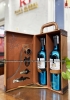 Set quà tặng hộp da 2 chai rượu vang Ý 1933 Blue kèm bộ phụ kiện