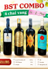 Combo 6 chai rượu vang Úc - Ý - Pháp