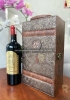 Set quà tặng hộp da vân phượng hoàng 2 chai rượu vang Ý Stefano