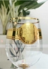 Bộ 6 ly uống rượu vang Rona mạ vàng 24k hoạ tiết Versace 450ml