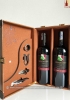 Set quà tặng hộp da 2 chai rượu vang Ý Mondovino Semi kèm bộ phụ kiện