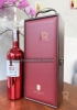 Bộ quà tặng tết hộp gỗ mặt da 1 chai rượu vang Ý 1933 Ruby