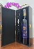 Set quà tặng tết hộp sơn mài 1 chai rượu vang Chile De Lima