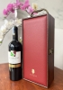 Bộ quà tặng tết hộp gỗ mặt da 1 chai vang Ý Mondovino Rosso
