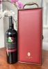 Bộ quà tặng tết hộp gỗ mặt da 1 chai vang Ý Mondovino Semi