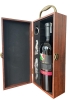 Bộ quà tặng tết hộp gỗ mặt da 1 chai vang Ý Mondovino Semi