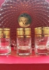Bộ ly uống rượu mạnh mạ vàng hoa mai Crystalite 45ml